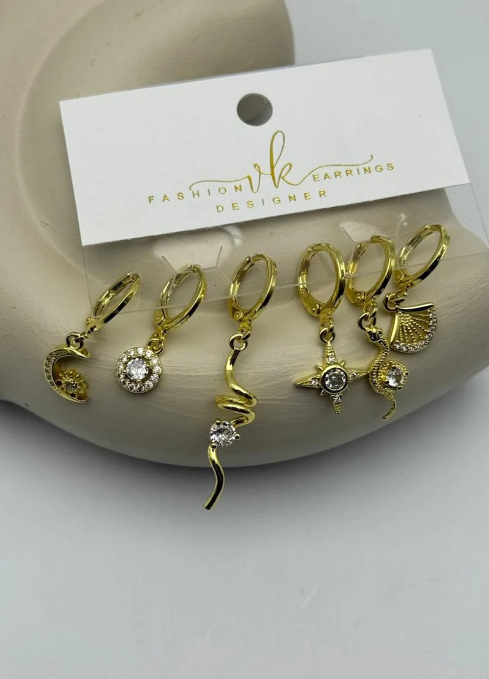 Vip 6'lı Gold Küpe - 25-vip162