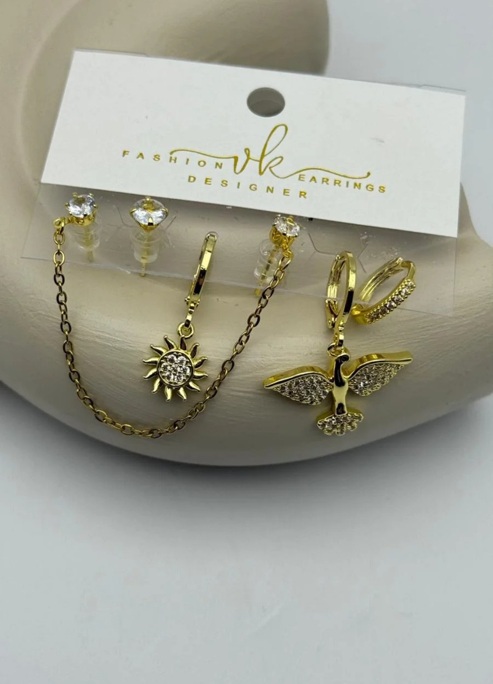 Vip 6'lı Gold Küpe - 25-vip164
