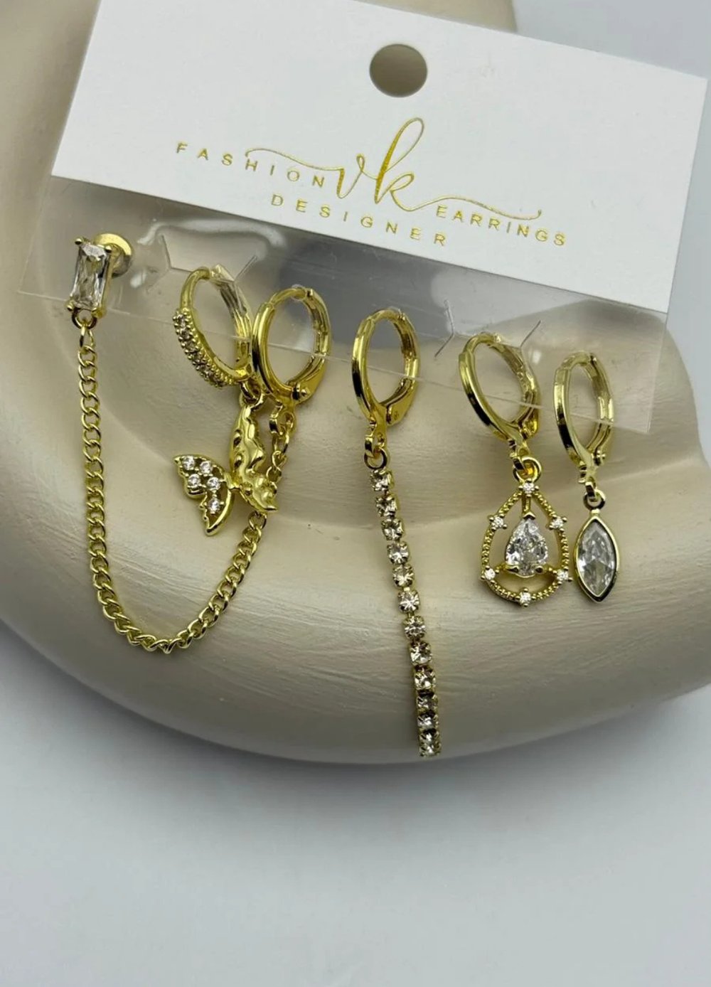 Vip 6'lı Gold Küpe - 25-vip168