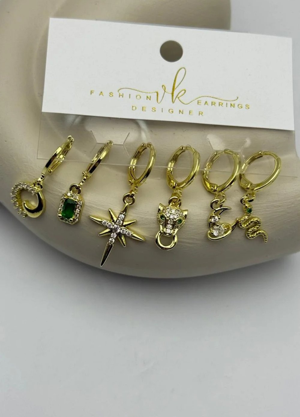 Vip 6'lı Gold Küpe - 25-vip171
