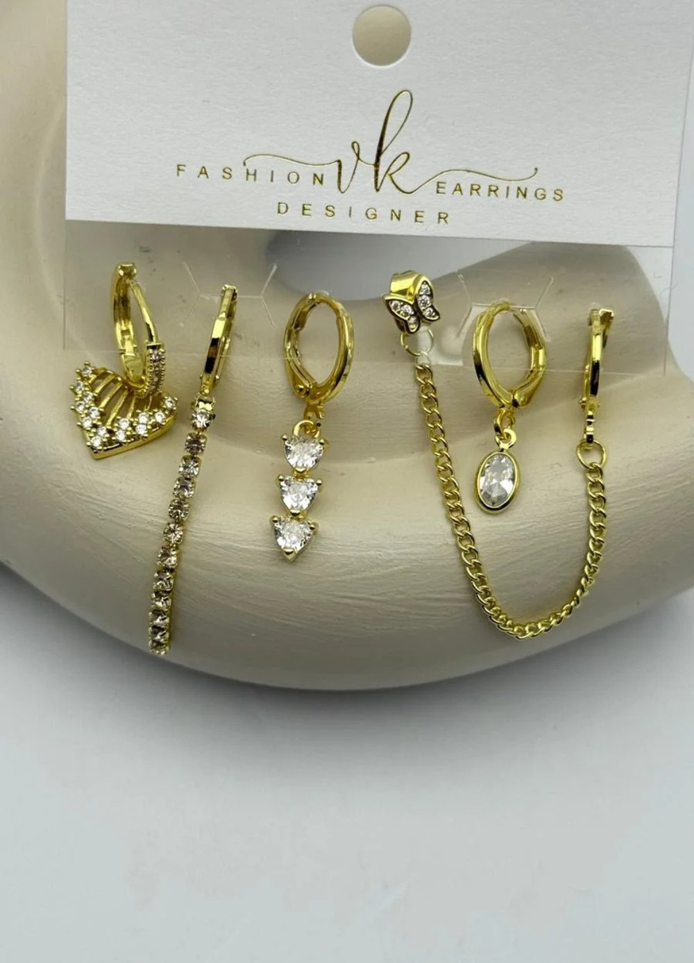 Vip 6'lı Gold Küpe - 25-vip180