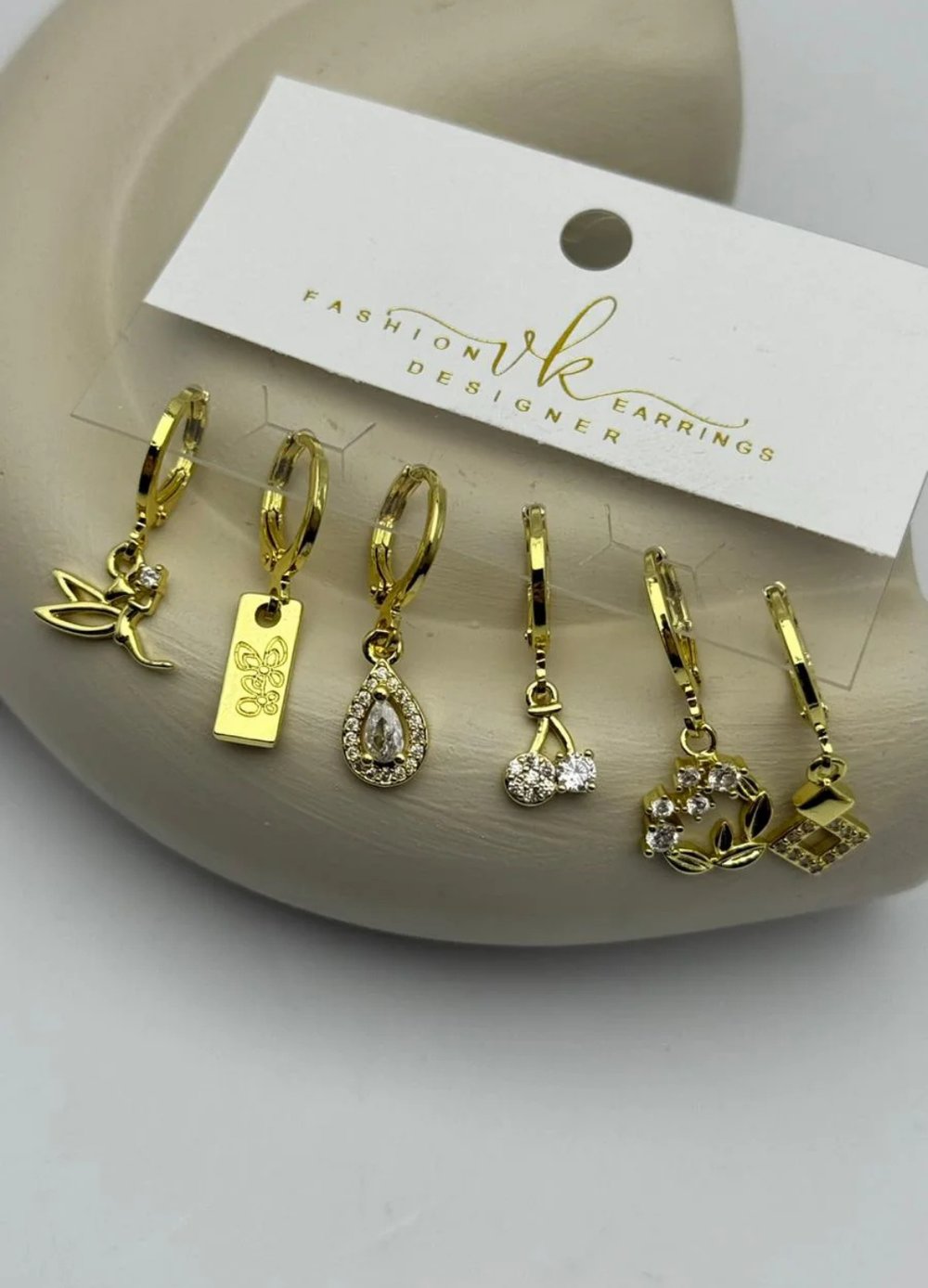 Vip 6'lı Gold Küpe - 25-vip183