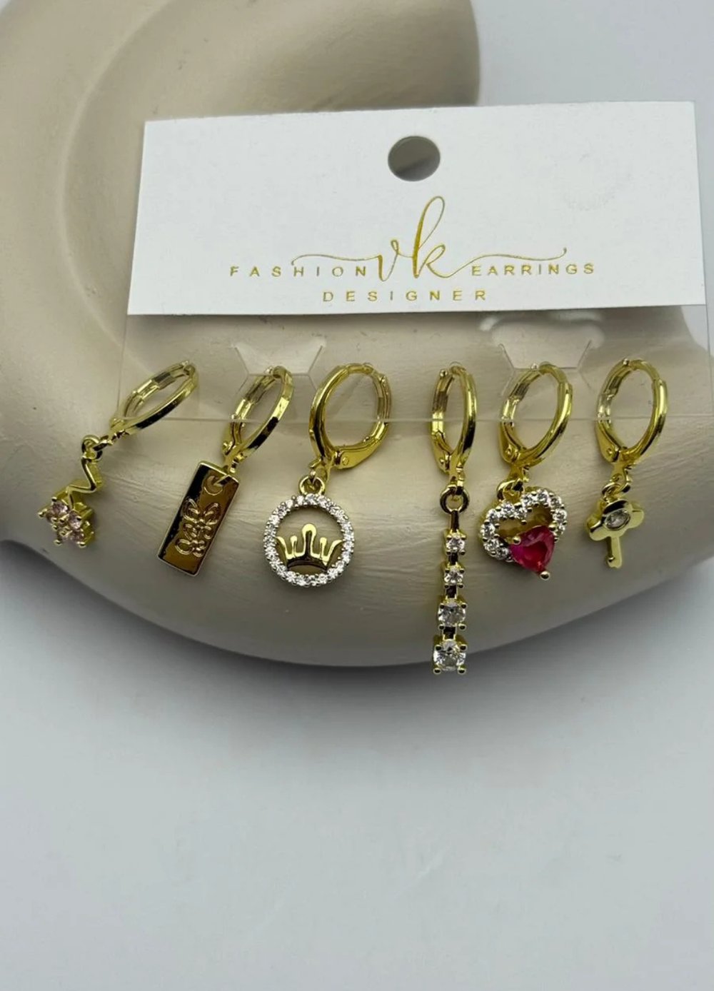 Vip 6'lı Gold Küpe - 25-vip186