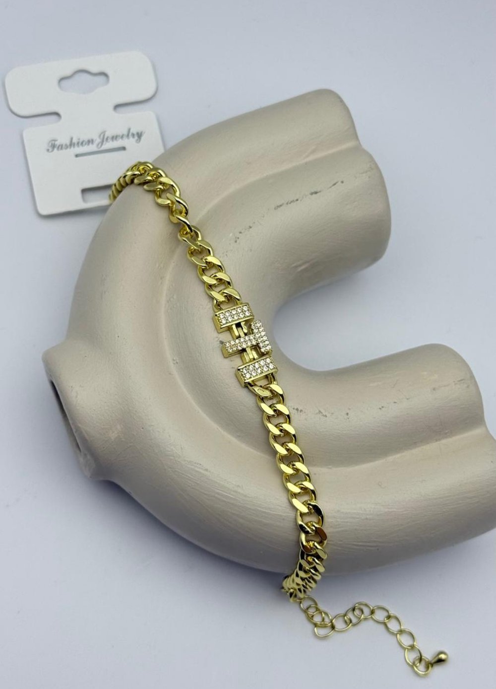 Vip Gold Queen T Harf Taşlı Bileklik - 26vipb11