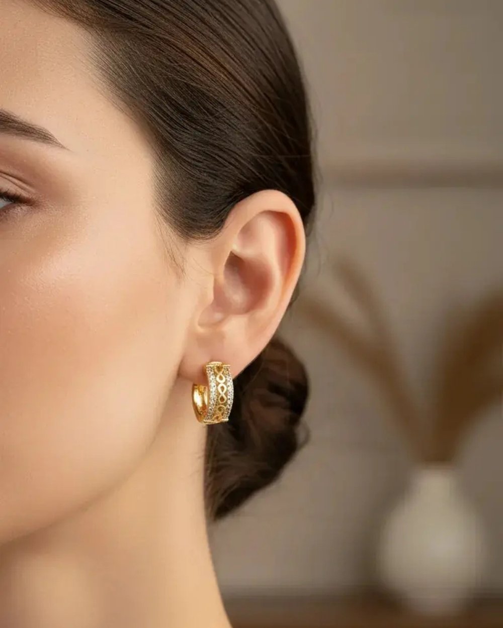 Xuping Gold Sonsuzluk Detay Küpe -  25-xpkp250