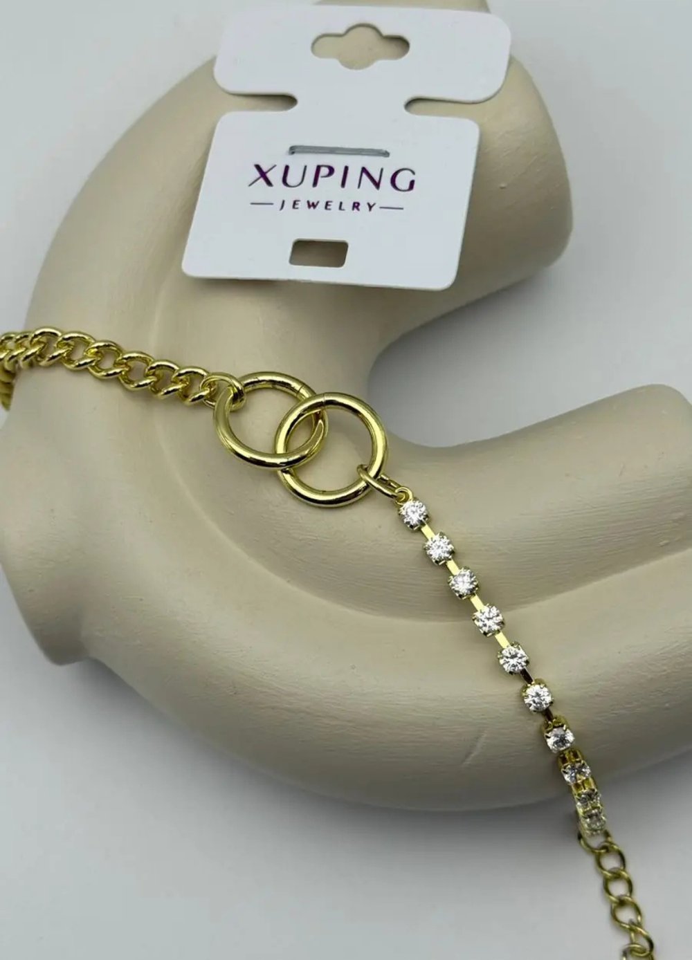 Xuping Gold Su Yolu ve Zincir Detay Bileklik 25 -xpb21