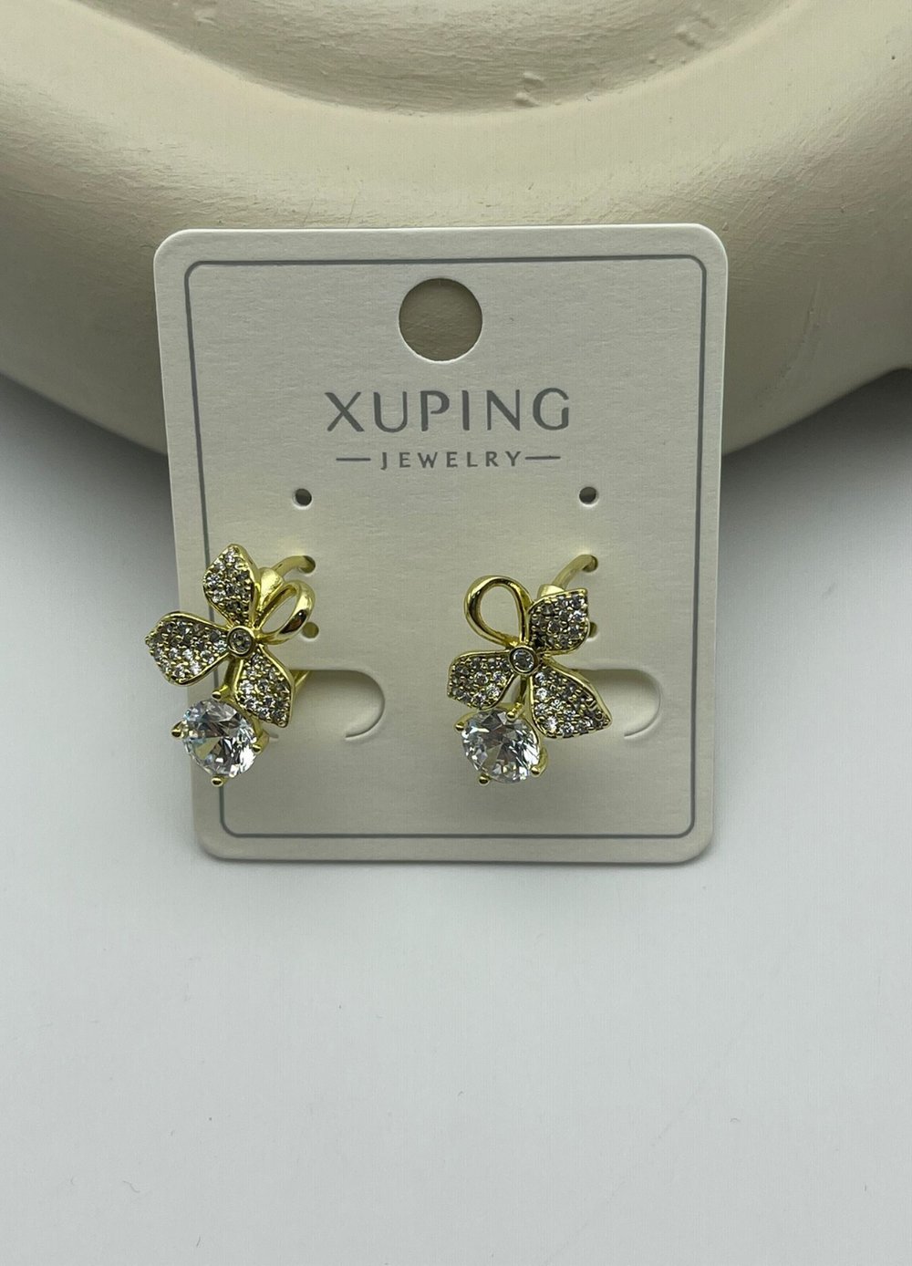 Xuping Gold Taşlı Çiçek Küpe - 25xpkp368