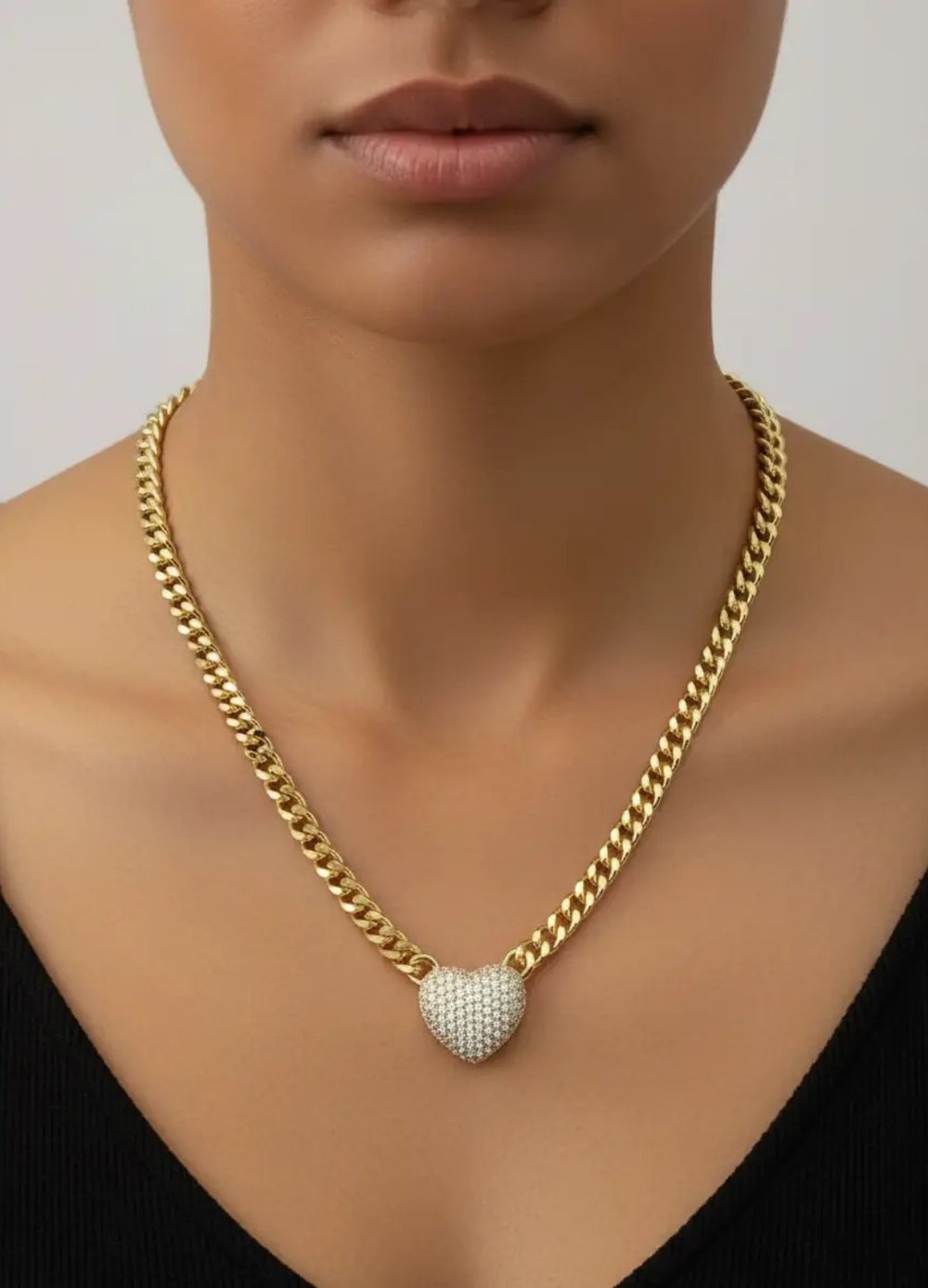 Xuping Gold Taşlı Kalp Kolye - 26xpk02