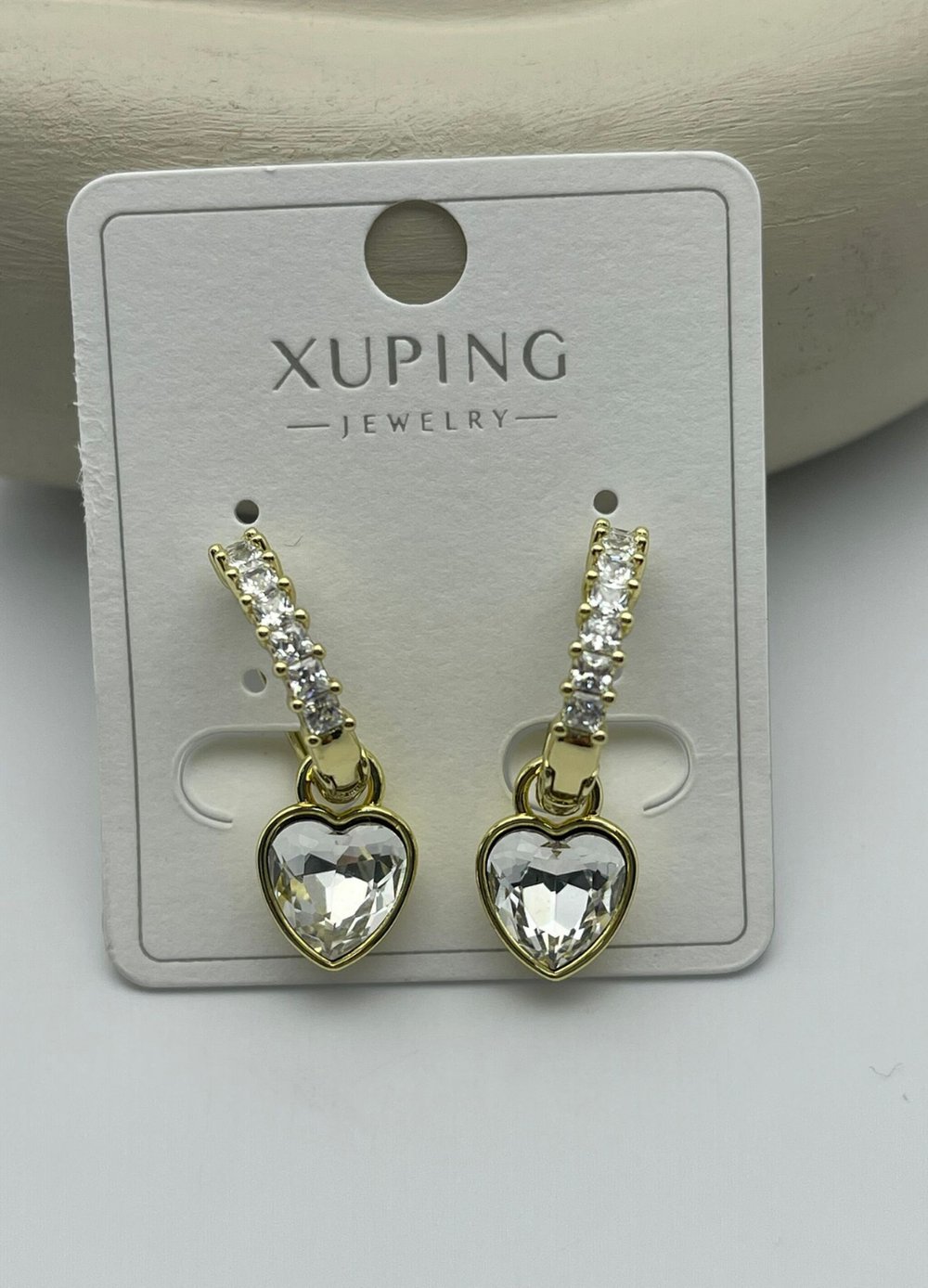 Xuping Gold Taşlı Kalp Küpe - 25xpkp350