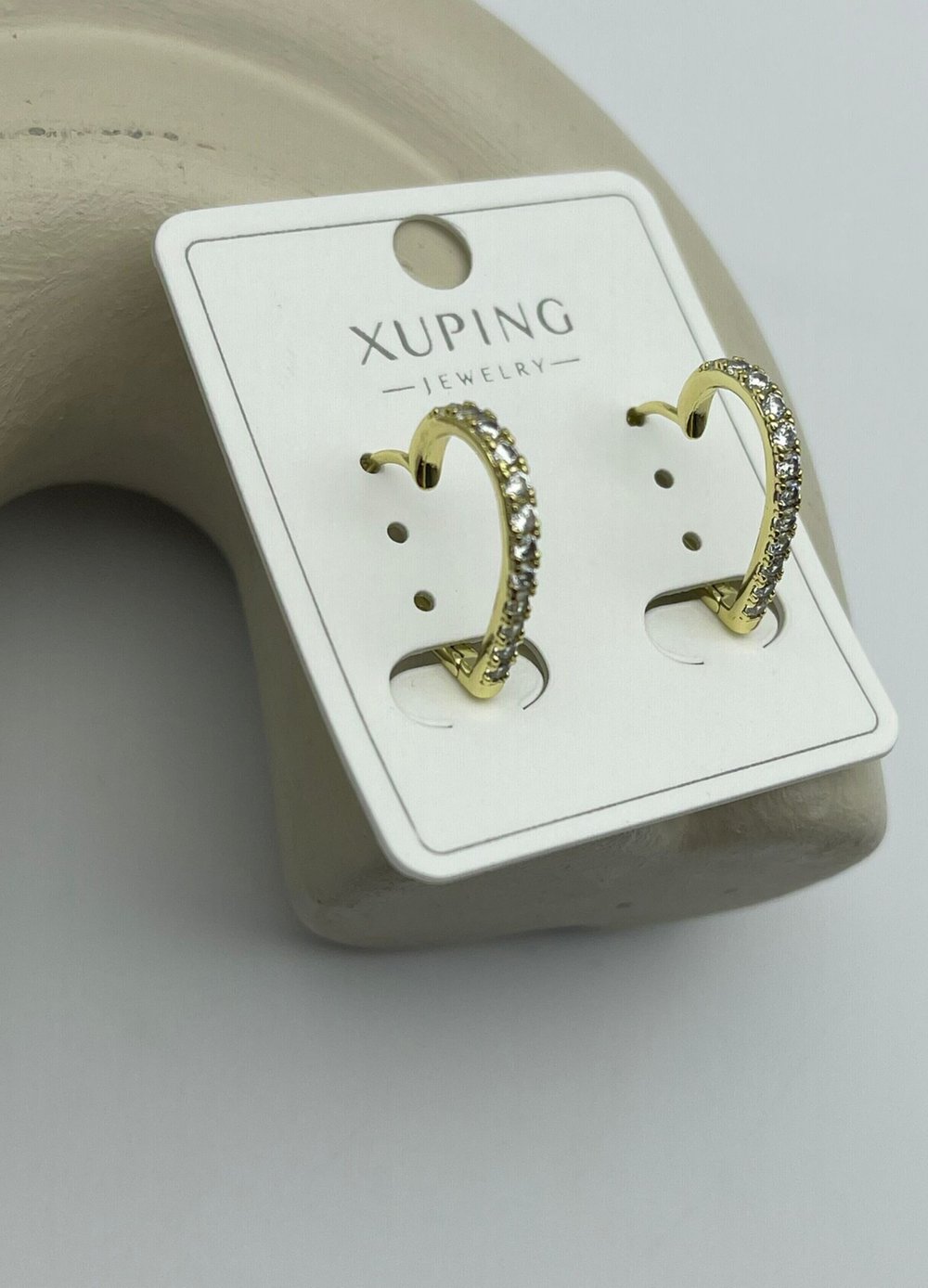 Xuping Gold Taşlı Kalp Küpe - 25xpkp367