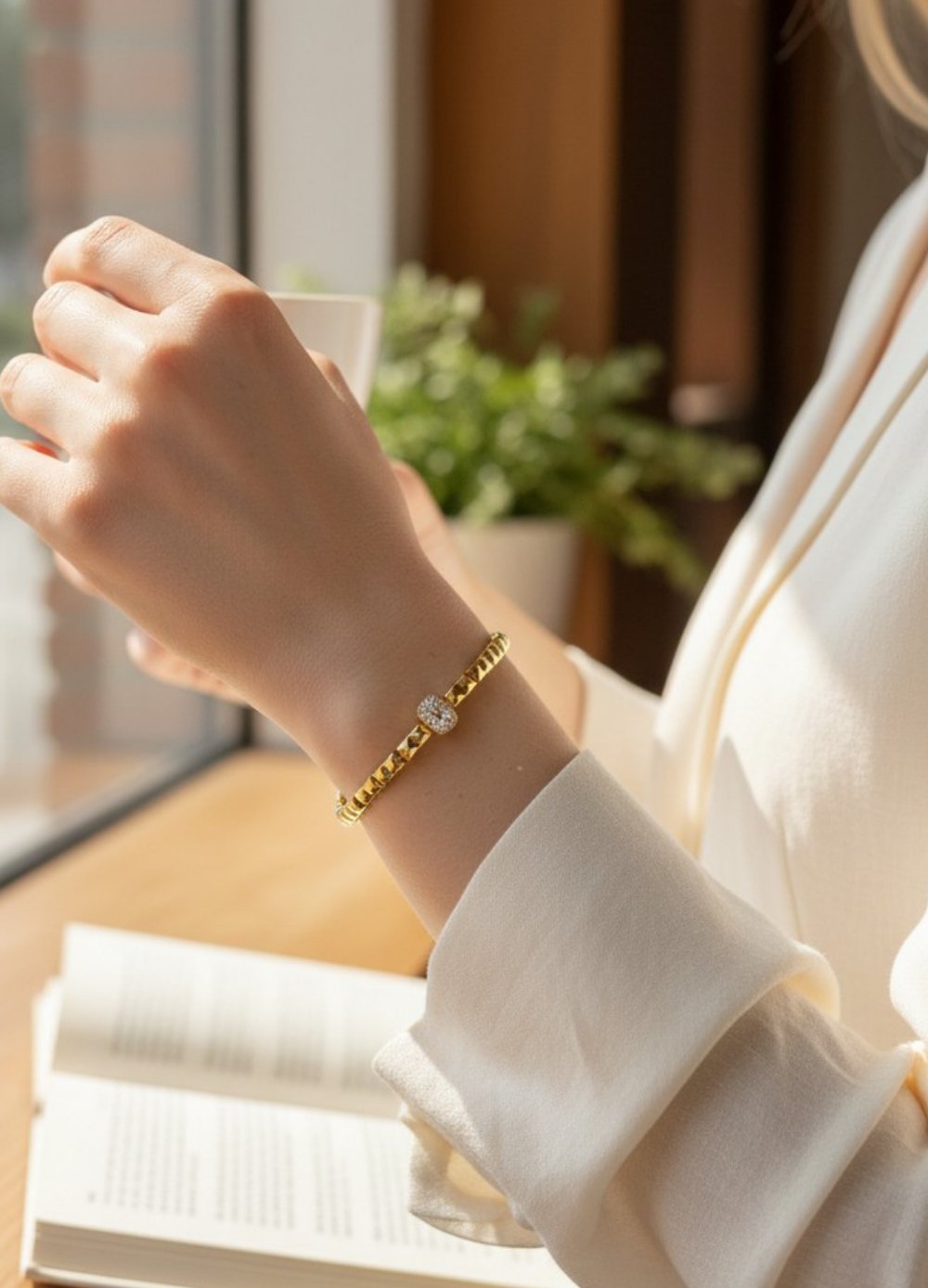 Xuping Gold Taşlı Prestij Piramit Bileklik - 26xpb26