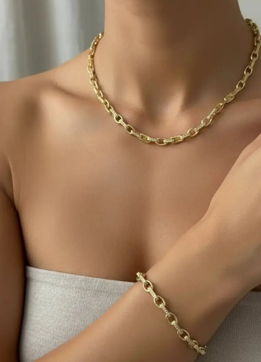 Xuping Gold Taşlı Tasarım Set - 25-xps02