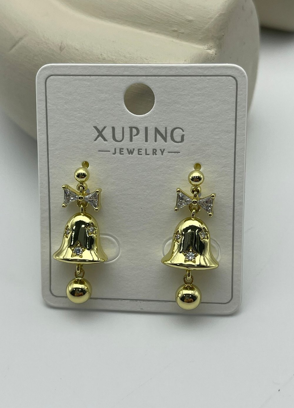 Xuping Gold Yıldız Taşlı Sallantılı Çan Küpe - 25xpkp351