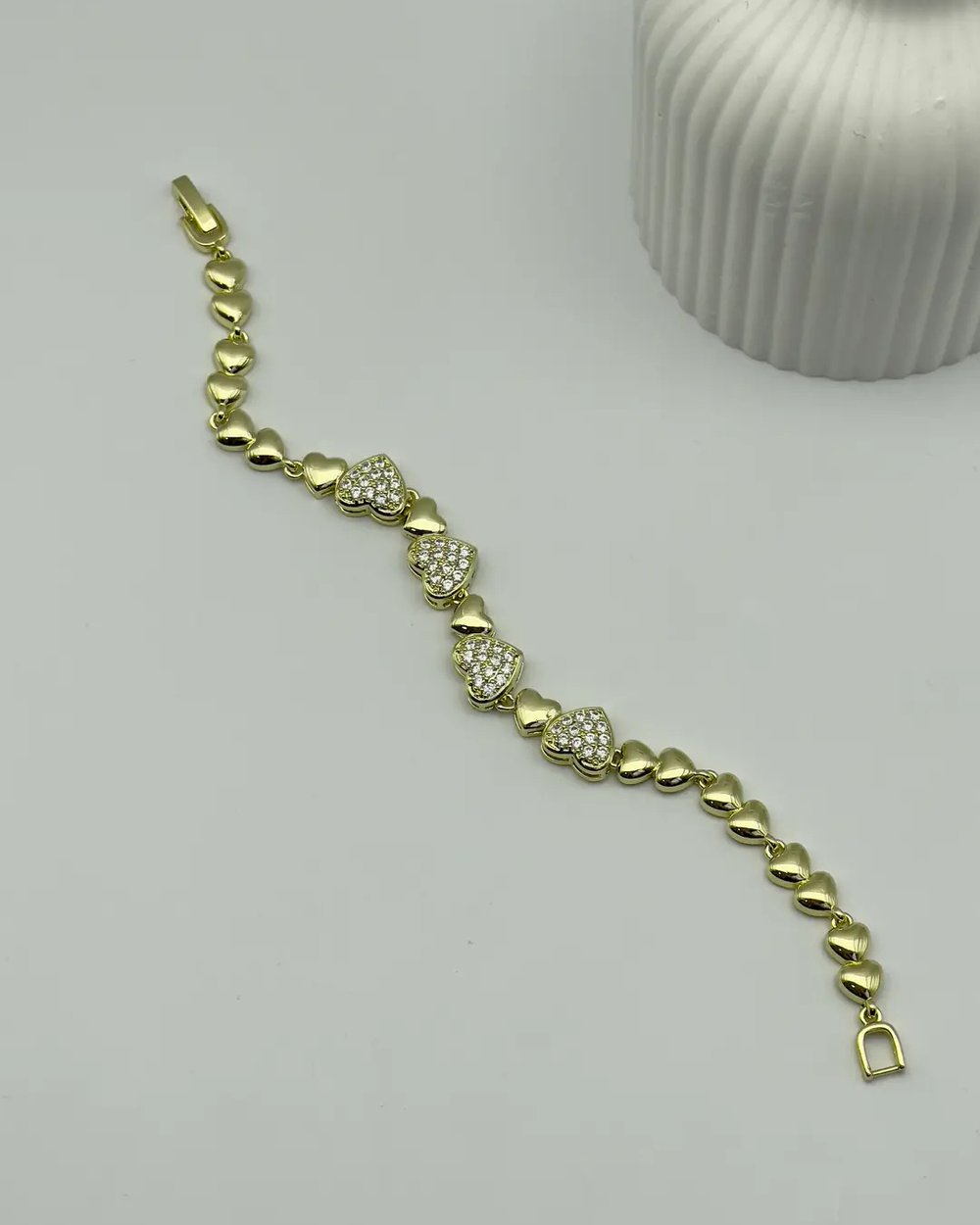 Xuping Ymz Gold Taşlı Kalp Bileklik - 25-ymzb37