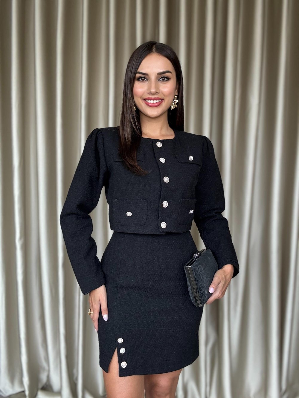 1053 ŞANEL NİNİ ETEK CEKET TAKIM