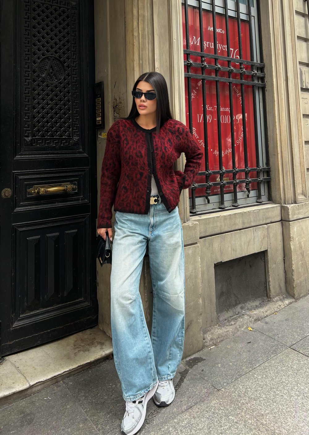 5017 LEOPAR DESEN TRİKO HIRKA