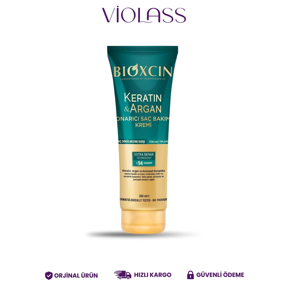 Bioxcin Keratin & Argan Onarıcı Saç Bakım Kremi  250 ml