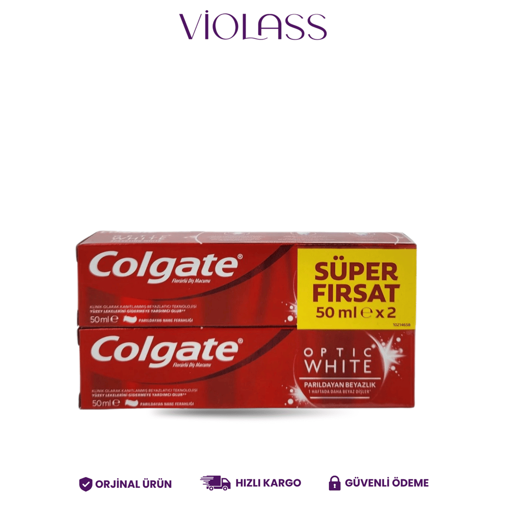 Colgate Diş Macunu 2 Li Optik White