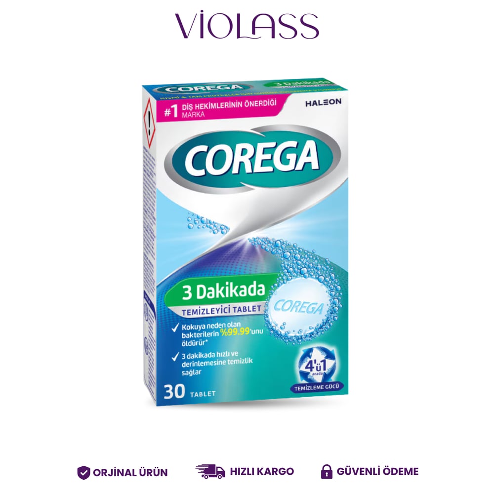 Corega Tablet Tüm Protezler İçin 30'lu