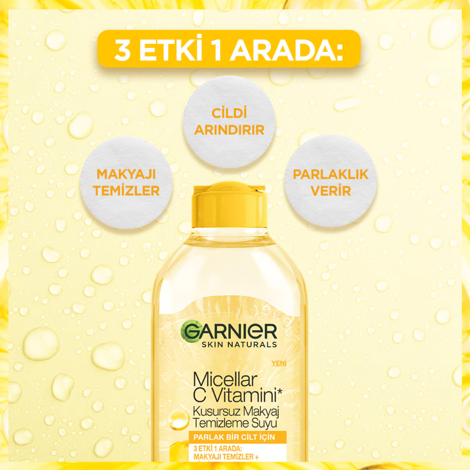 Garnier Micellar C Vitamini Kusursuz Makyaj Temizleme Suyu 400 ml