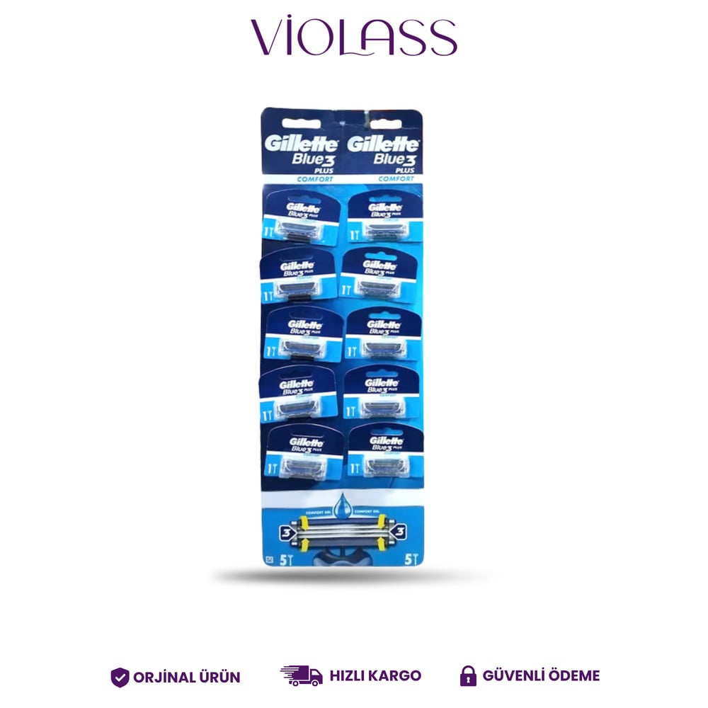 Gillette Blue 3 Tıraş Bıçağı 10'lu Kartela Comfort Plus