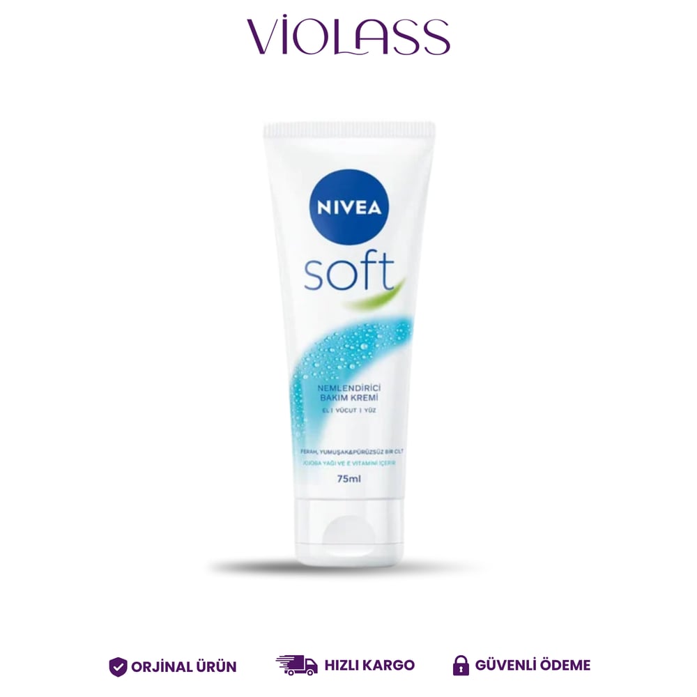 Nivea Soft Nemlendirici Bakım Kremi Yüz Vücut El 75 ml