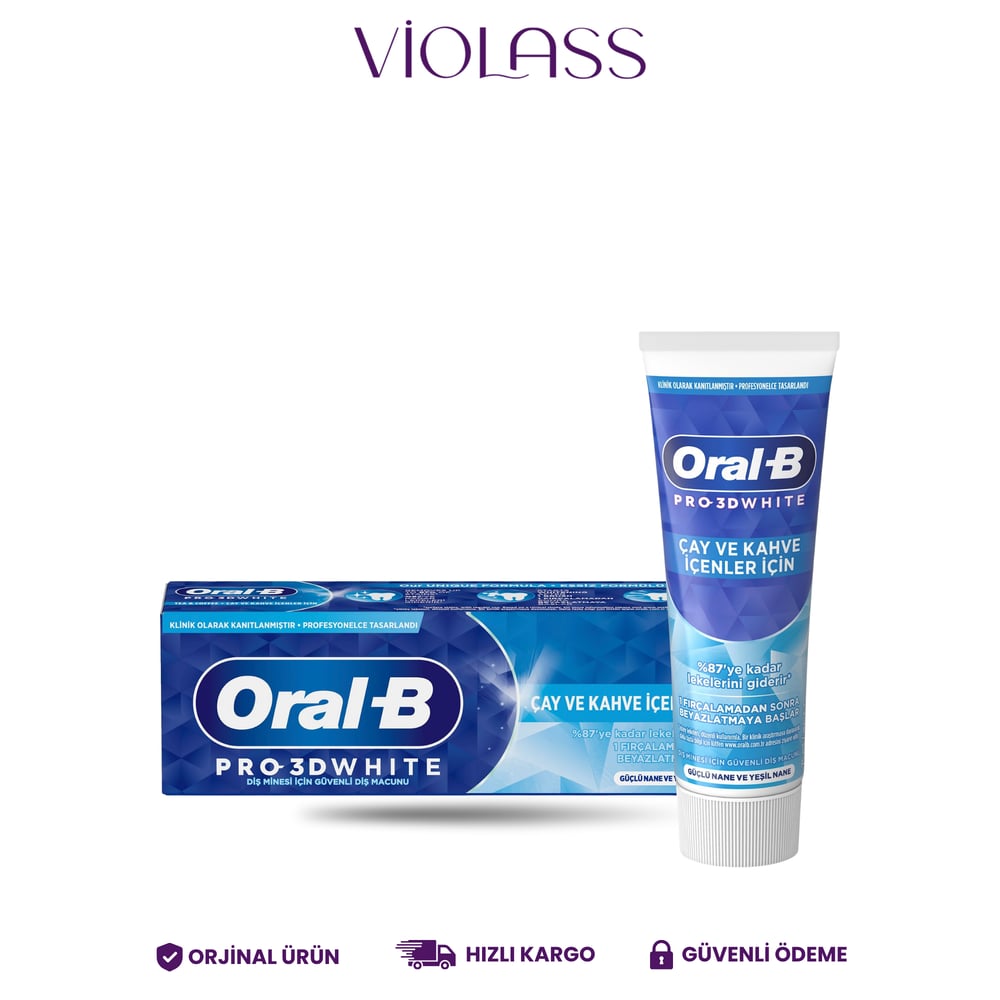 Oral-B 3D White Çay ve Kahve İçenler için Diş Macunu 75 ml