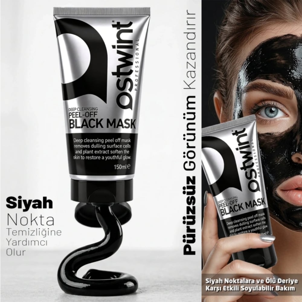 Ostwint Soyulabilir Siyah Maske 150 ml