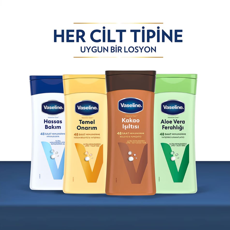 Vaseline Vücut Losyonu Aloe Vera Ferahlığı Kuru Ciltler İçin 200 ml