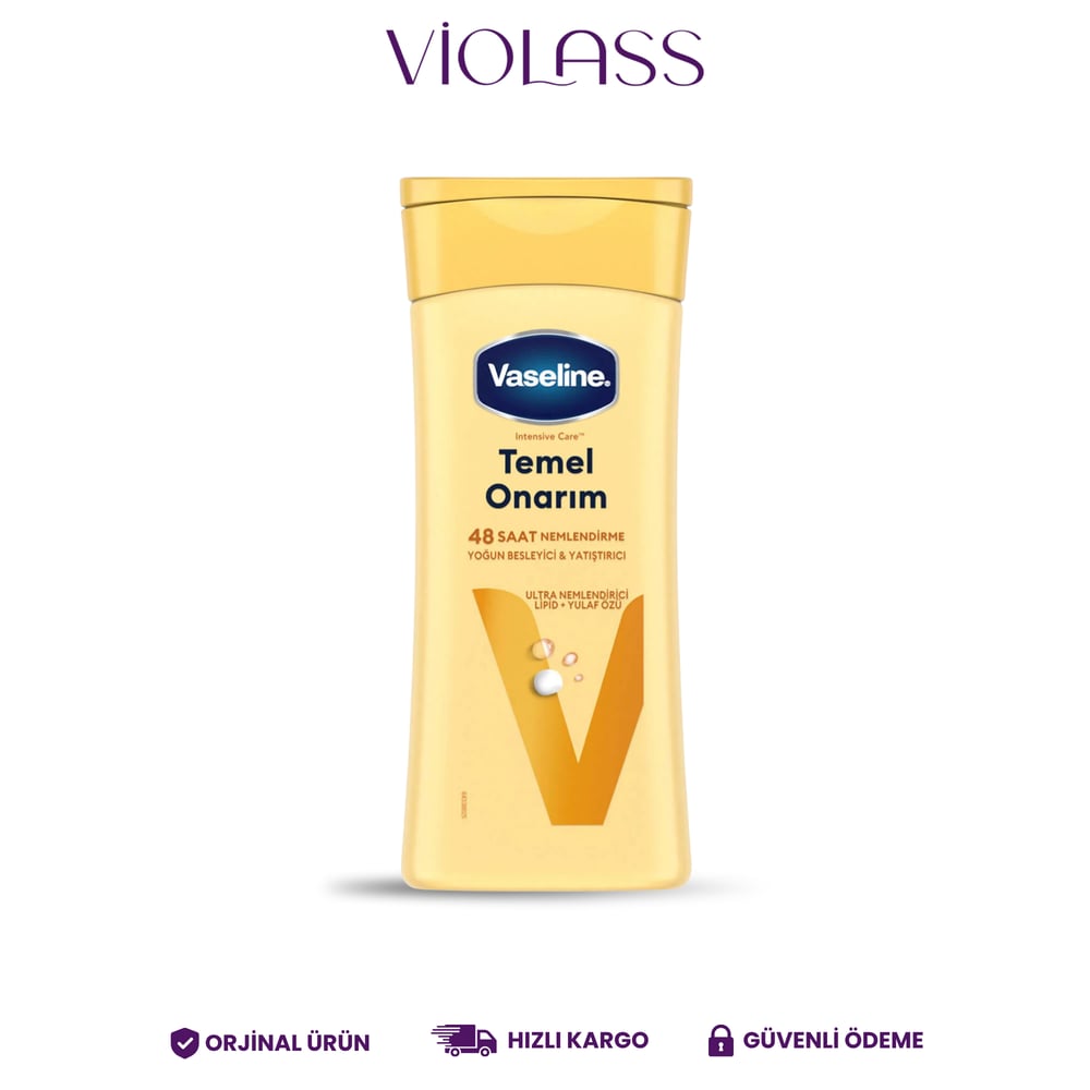 Vaseline Vücut Losyonu Temel Onarım Kuru Ciltler İçin 200 ml