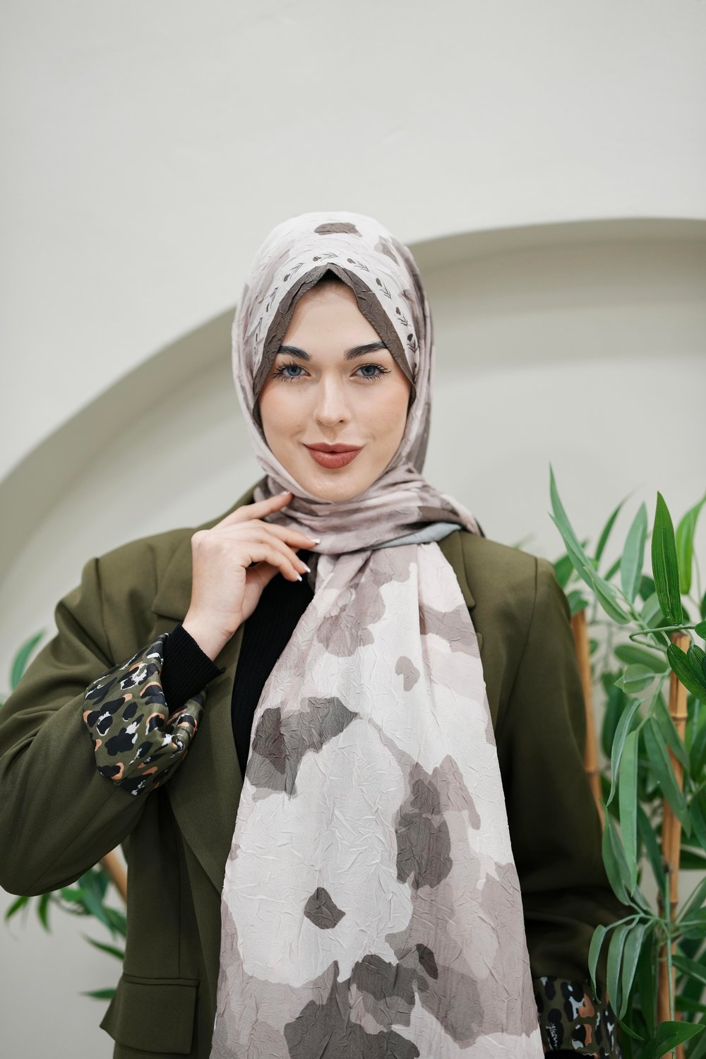 Elina Crush Şal - Pudra&Bej