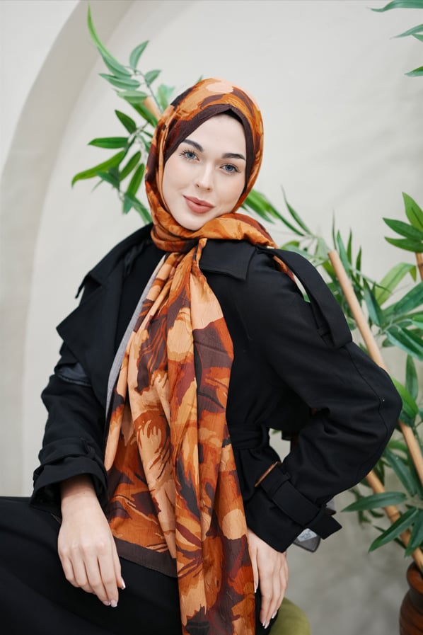 Vera Crush Şal - Soft Turuncu
