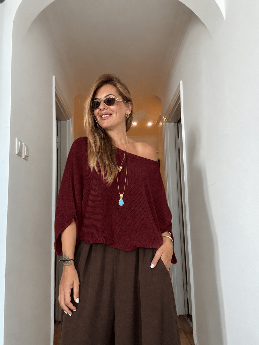 Bordo Merserize Bluz