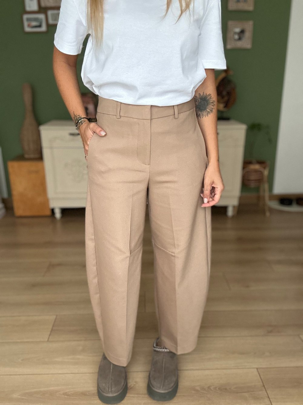Camel Barrel Pantolon