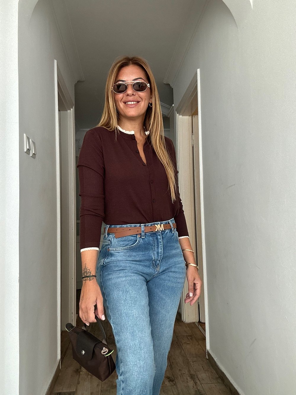 Kahve Mini Fırfır Yumuşak Hırka