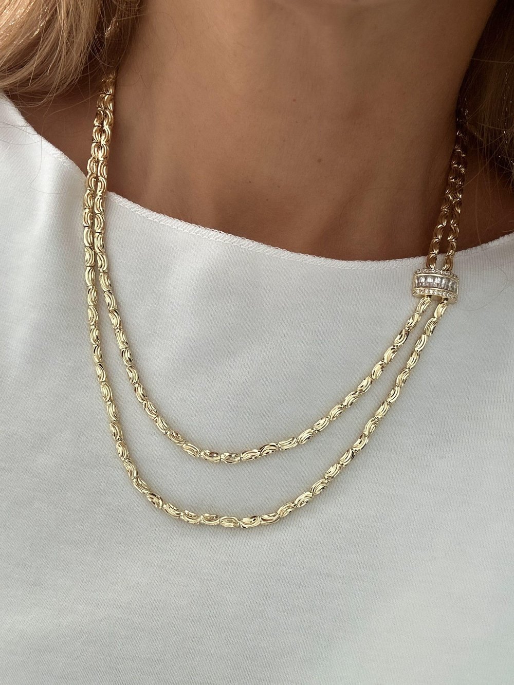 Premium Çiftli Kolye