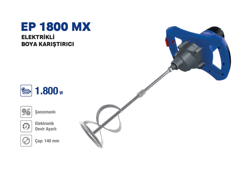 EXEN EP 1800 MX ELEKTRİKLİ BOYA KARIŞTIRICI 1800W- 140 MM