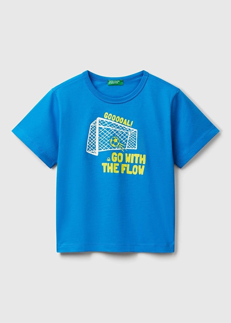 Benetton Erkek Bebek Tshirt 1-6 Yaş Mavi