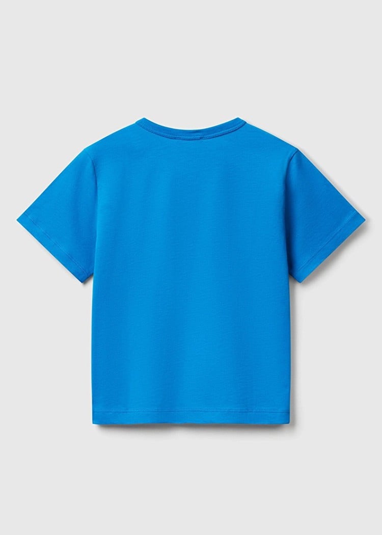 Benetton Erkek Bebek Tshirt 1-6 Yaş Mavi