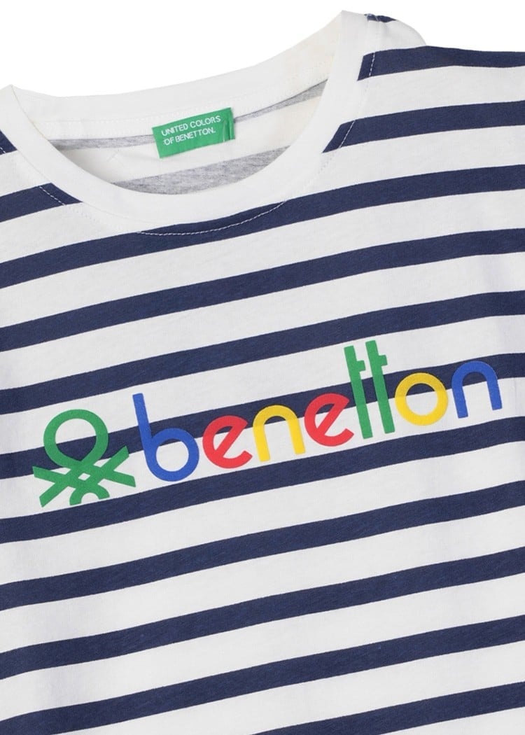Benetton Erkek Çocuk Tshirt 4-14 Yaş Beyaz