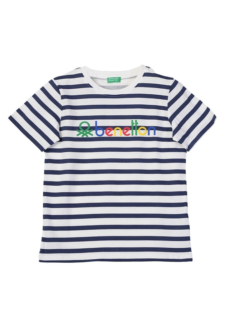 Benetton Erkek Çocuk Tshirt 4-14 Yaş Beyaz