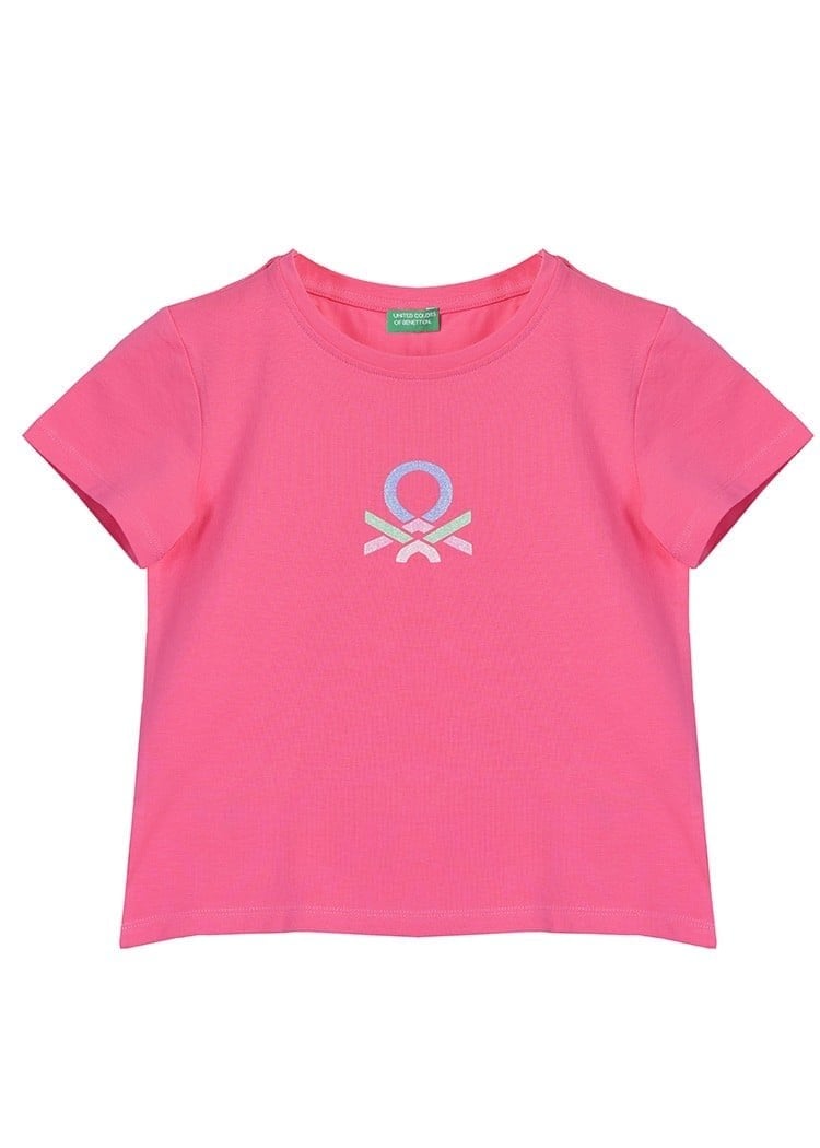 Benetton Kız Çocuk Tshirt 4-14 Yaş Pembe