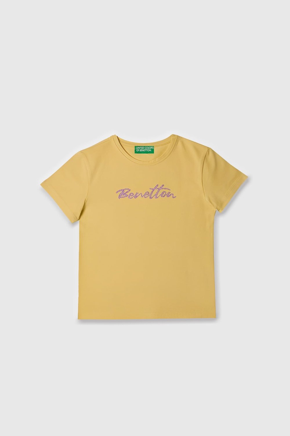 Benetton Kız Çocuk Tshirt 4-14 Yaş Sarı