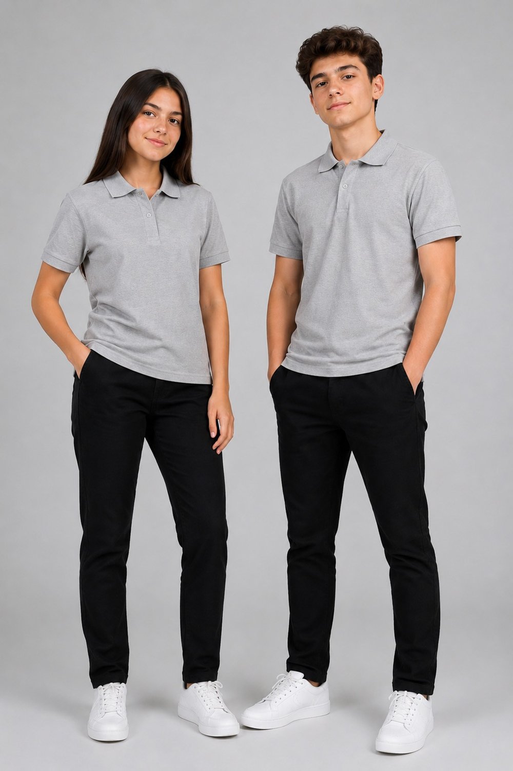 LİSE KISA KOL OKUL LAKOS TSHİRT 2XL-3XL-4XL. Gri