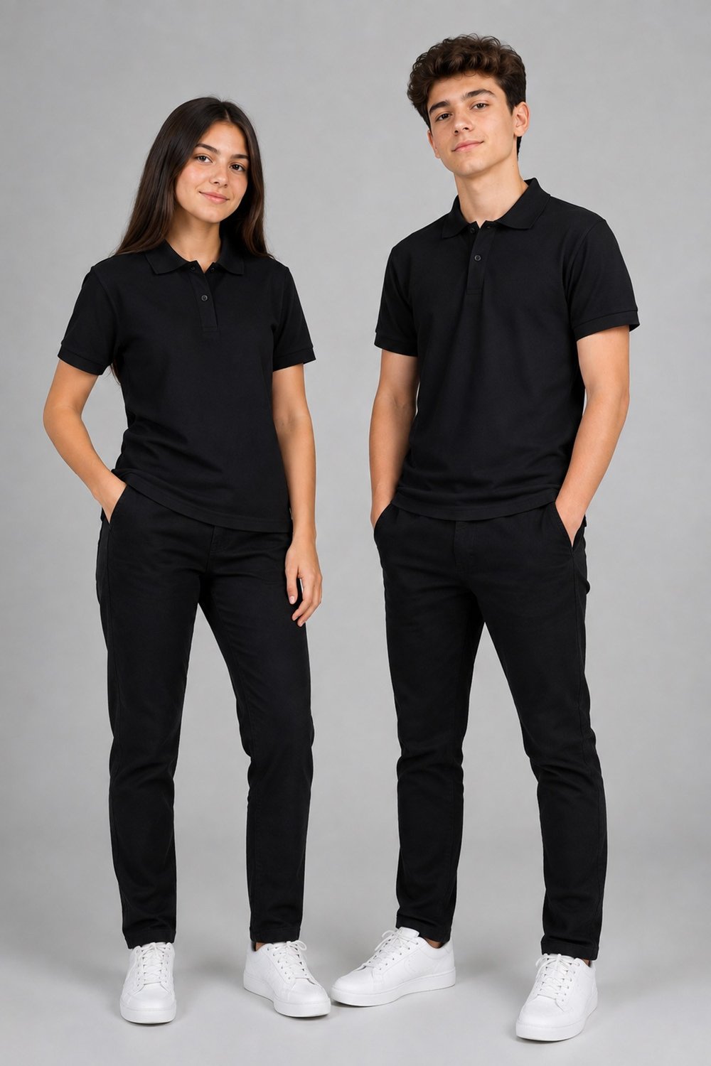 LİSE KISA KOL OKUL LAKOS TSHİRT S-M-L-XL Siyah