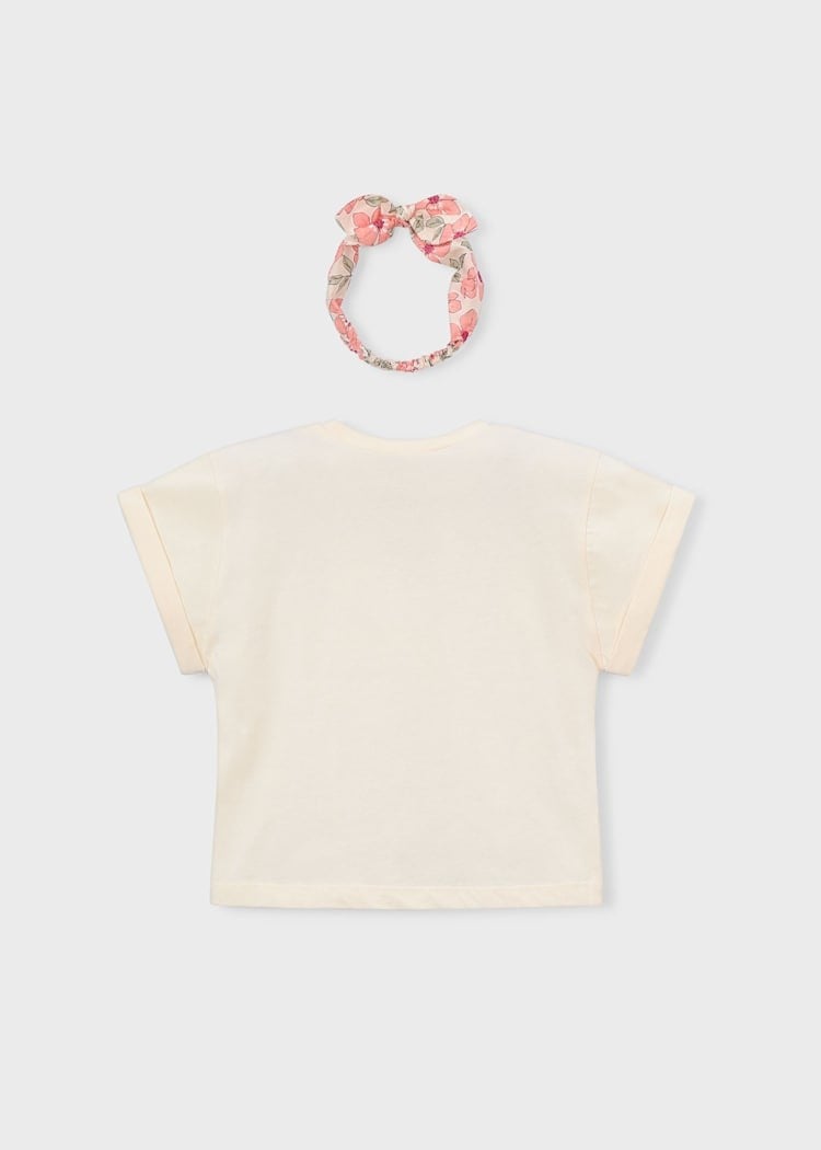 Mayoral Saç Bantlı Tshirt 5-10 Yaş Bej