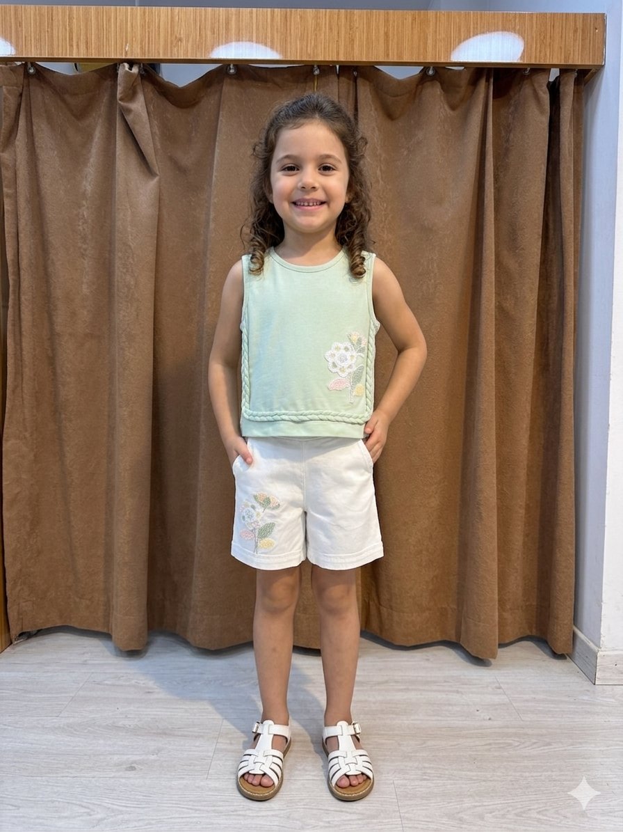 NK Kids Örgü Detaylı Takım 4-8 Yaş Yeşil