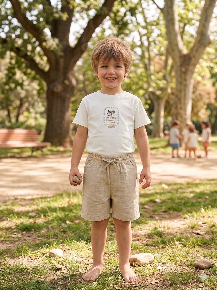 NK Kids Summer Palm-Athena Takım 4-8 Yaş Ekru