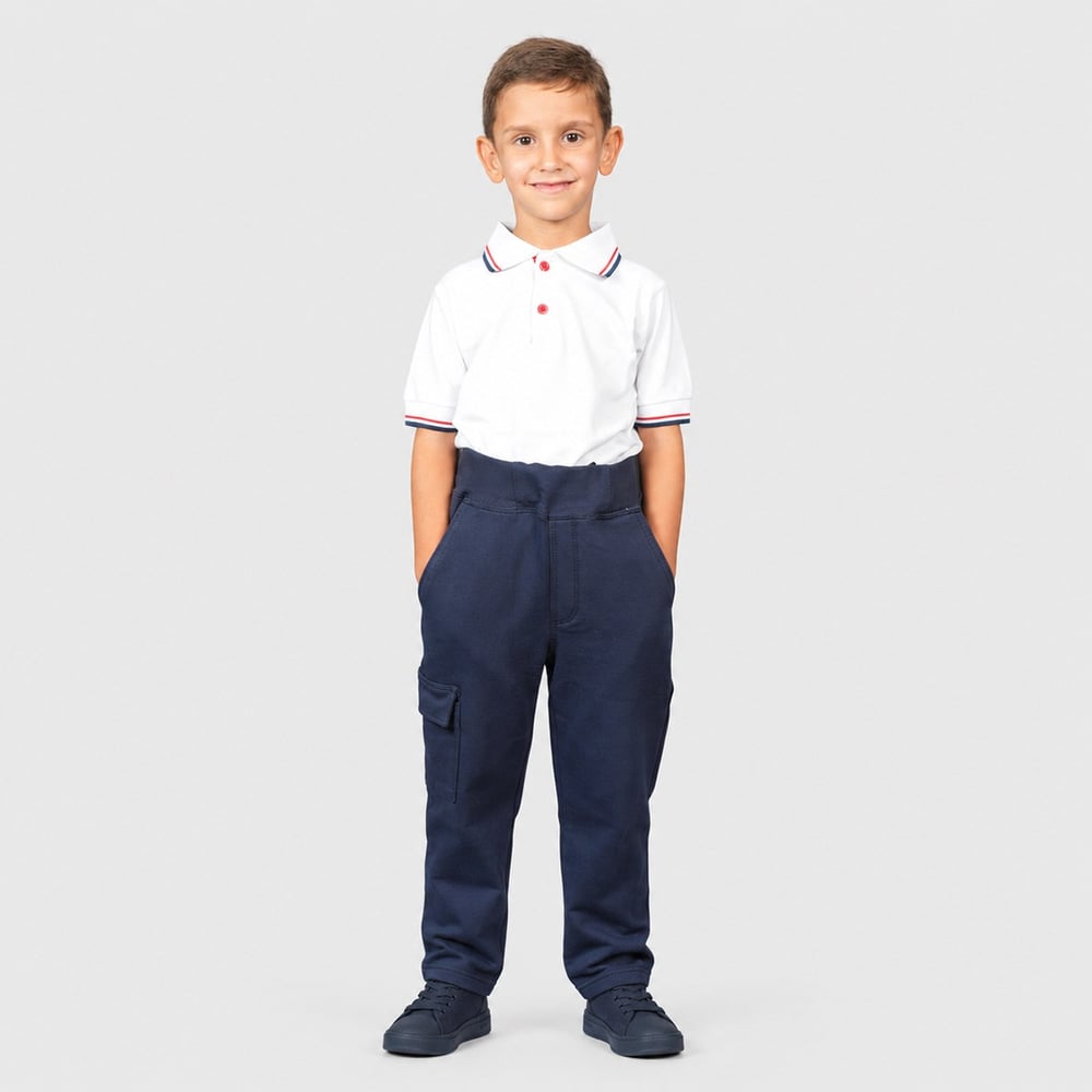 Beli Lastikli Lacivert Penye Okul Pantolonu 11-16 Yaş