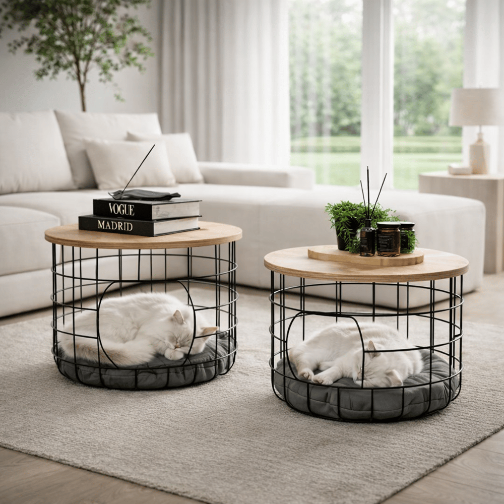 Miyuva Modern Kedi Yuvalı Sehpa